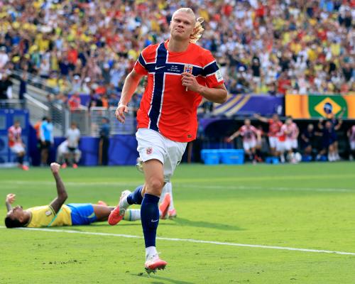 Haaland doblete en 10 minutos: Noruega elimina a Brasil y va a cuartos